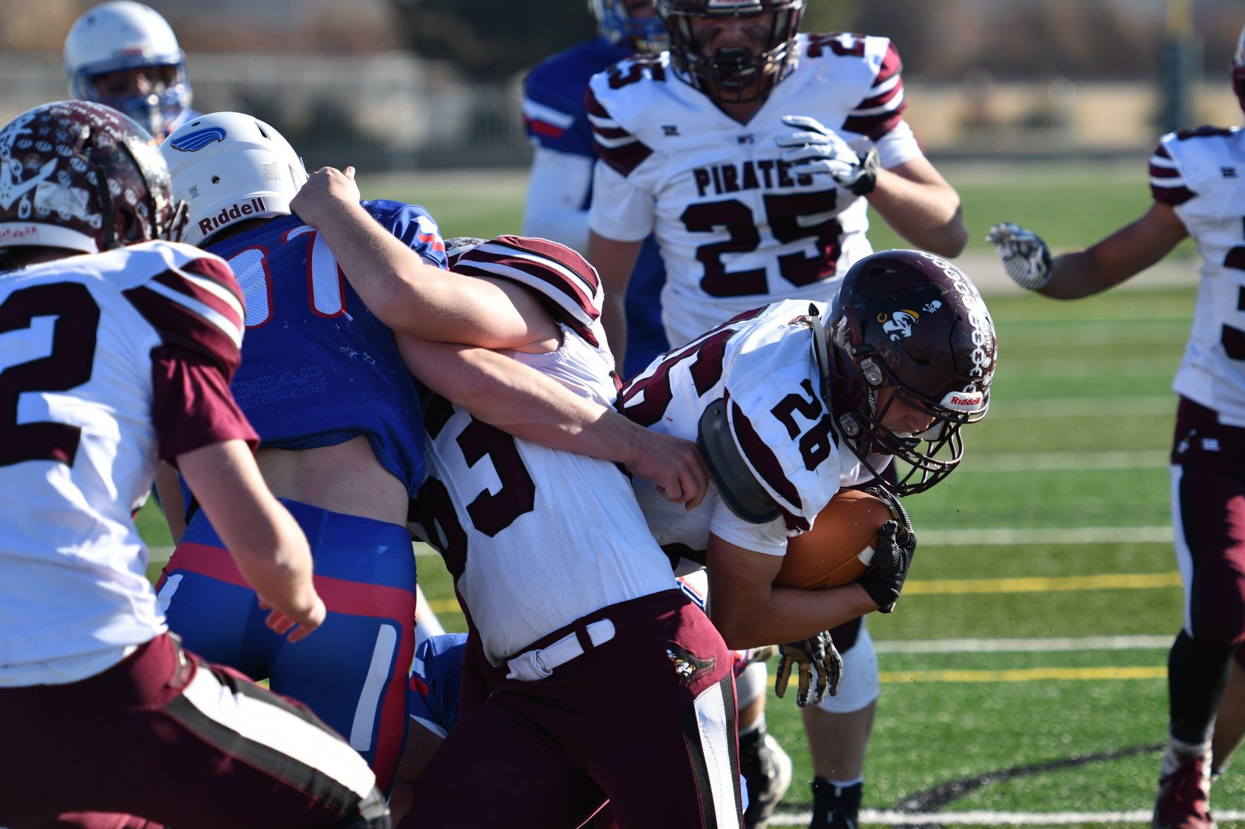 Hunter Abbott opening a hole for Cage Brokens to score the opeining touchdown .jpeg